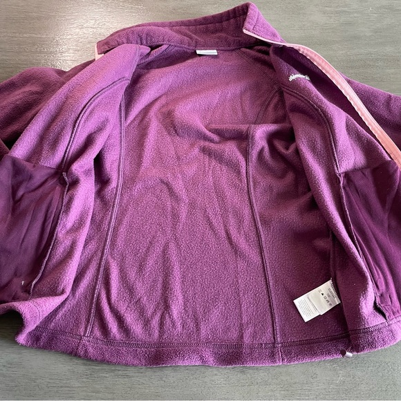 Columbia Purple Pink Zip Up Teddy Jacket M - Picture 6 of 10